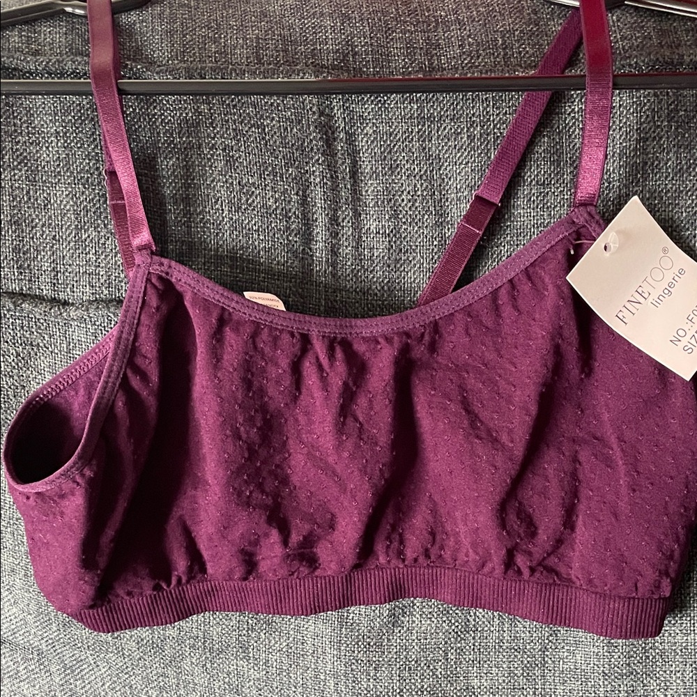 Plum Seamless Stretch Bralette with Adjustable Straps